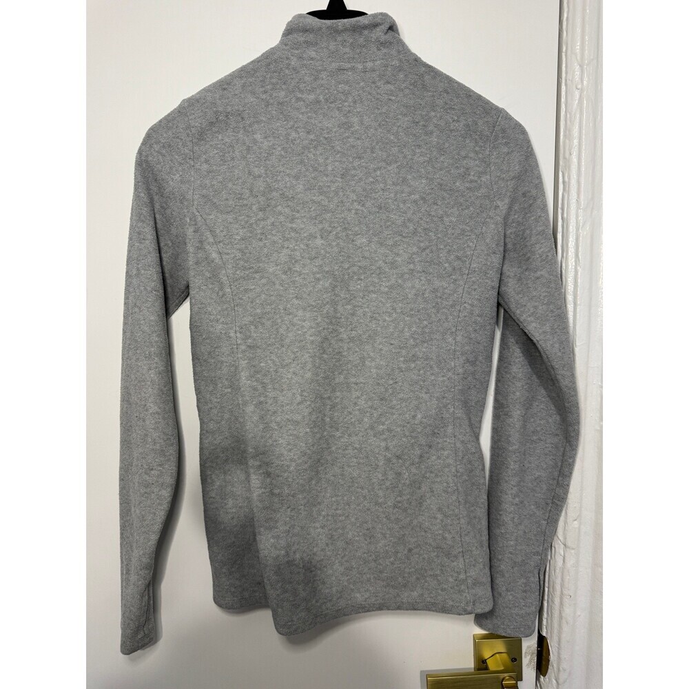 Gray Fleece Full Zip Jacket Thumb Holes Active Women's Small Tall - Picture 2 of 5